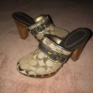 Coach Willow Brown Mules